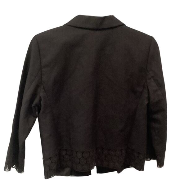 Talbots Womens Linen Blend Blazer Size 8 Black Preppy Classic Jacket Office Work - Picture 4 of 7